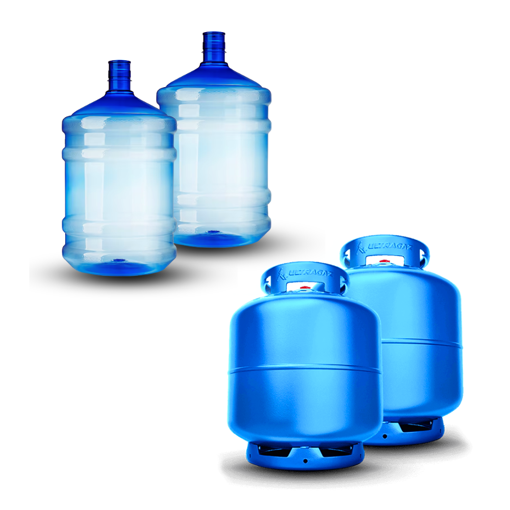 Kit 2 Gás + 2 Galões 20L